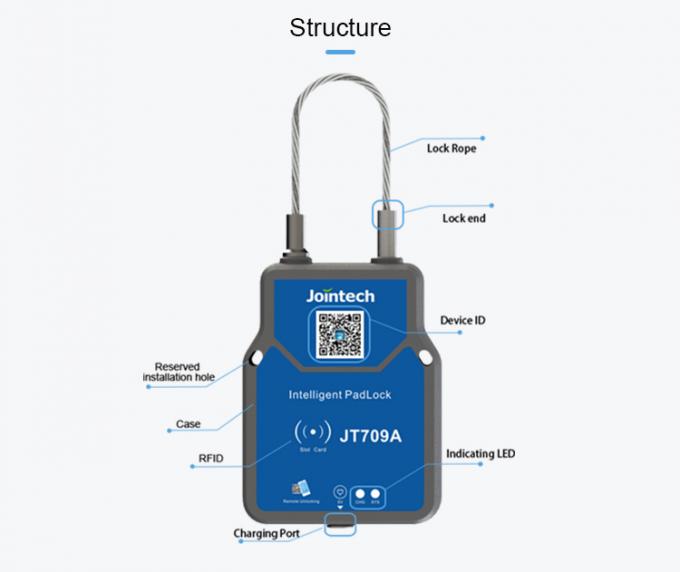 Conteneur intelligent GPS de JT709A dépistant le cadenas pour la logistique de distribution de chaîne d'approvisionnements 3